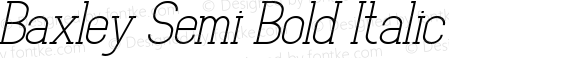 Baxley Semi Bold Italic