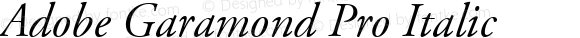 Adobe Garamond Pro Italic