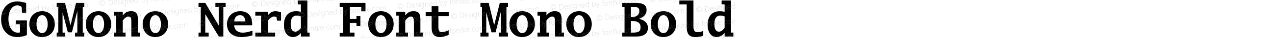 Go Mono Bold Nerd Font Complete Mono