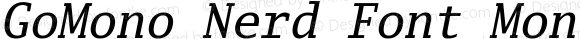 Go Mono Italic Nerd Font Complete Mono