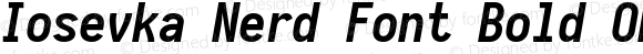 Iosevka Nerd Font Bold Oblique