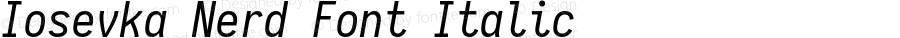 Iosevka Nerd Font Italic