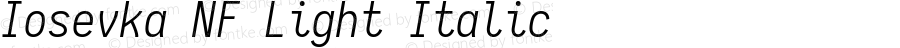 Iosevka NF Light Italic