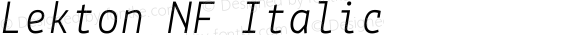 Lekton NF Italic