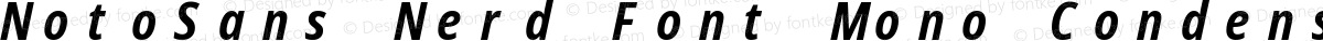 NotoSans Nerd Font Mono Condensed Bold Italic