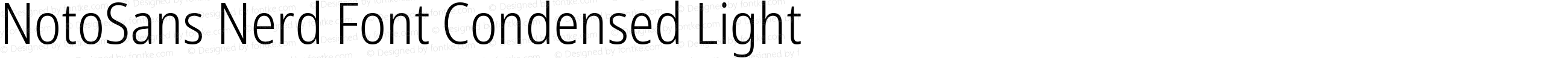 NotoSans Nerd Font Condensed Light