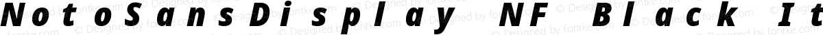 NotoSansDisplay NF Black Italic