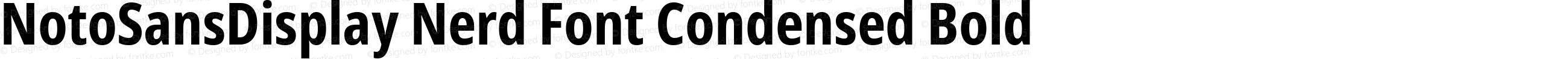 NotoSansDisplay Nerd Font Condensed Bold