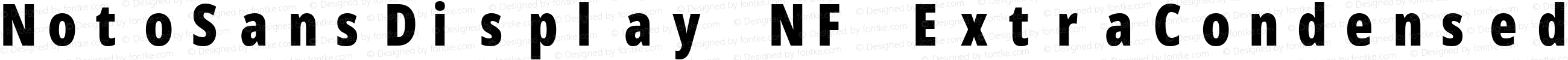 Noto Sans Display ExtraCondensed Black Nerd Font Complete Mono Windows Compatible