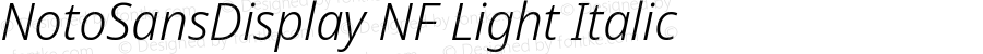 Noto Sans Display Light Italic Nerd Font Complete Windows Compatible