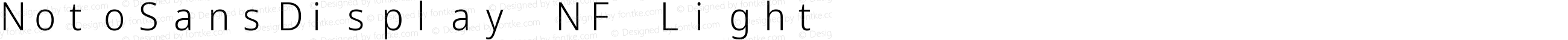 Noto Sans Display Light Nerd Font Complete Mono Windows Compatible