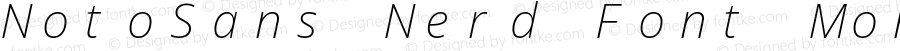 NotoSans Nerd Font Mono ExtraLight Italic