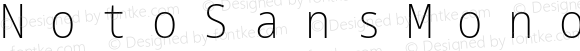 NotoSansMono Nerd Font Mono Condensed ExtraLight