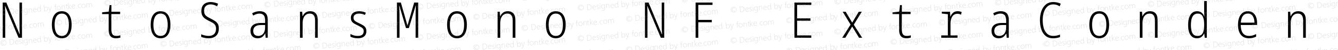 Noto Sans Mono ExtraCondensed Light Nerd Font Complete Mono Windows Compatible