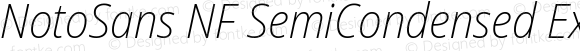 Noto Sans SemiCondensed ExtraLight Italic Nerd Font Complete Windows Compatible