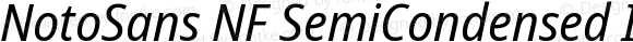 NotoSans NF SemiCondensed Italic