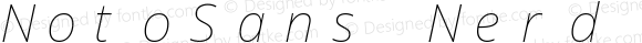 NotoSans Nerd Font Mono Thin Italic