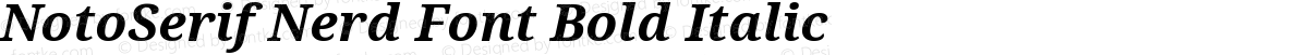 NotoSerif Nerd Font Bold Italic