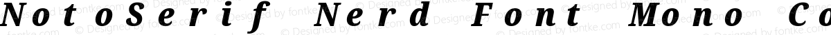 NotoSerif Nerd Font Mono Condensed Black Italic