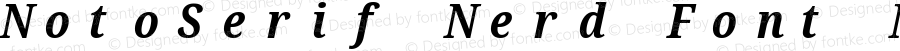 Noto Serif Condensed Bold Italic Nerd Font Complete Mono