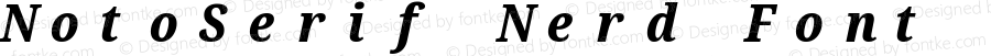Noto Serif Condensed ExtraBold Italic Nerd Font Complete Mono