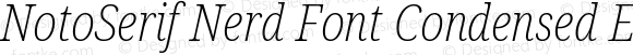 NotoSerif Nerd Font Condensed ExtraLight Italic