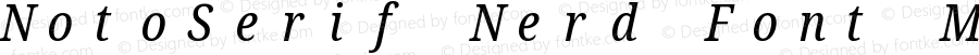 Noto Serif Condensed Italic Nerd Font Complete Mono