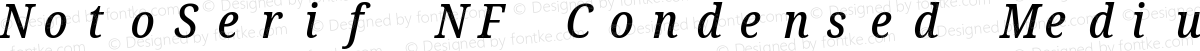 NotoSerif NF Condensed Medium Italic