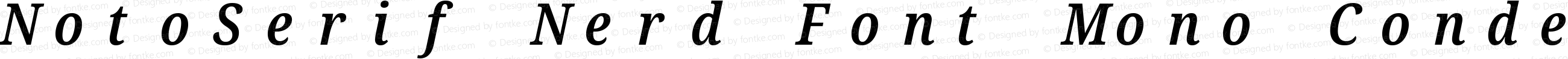 NotoSerif Nerd Font Mono Condensed SemiBold Italic