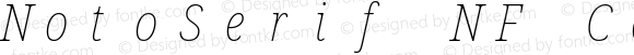 NotoSerif NF Condensed Thin Italic