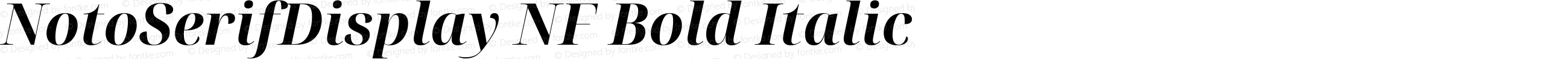 NotoSerifDisplay NF Bold Italic