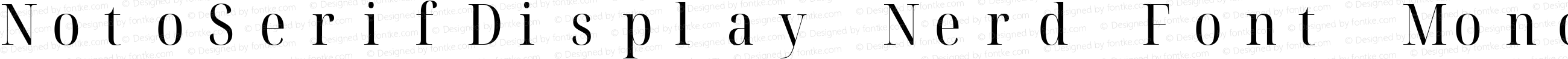 Noto Serif Display Condensed Nerd Font Complete Mono