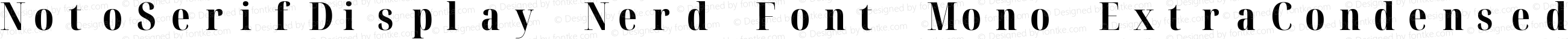 Noto Serif Display ExtraCondensed ExtraBold Nerd Font Complete Mono