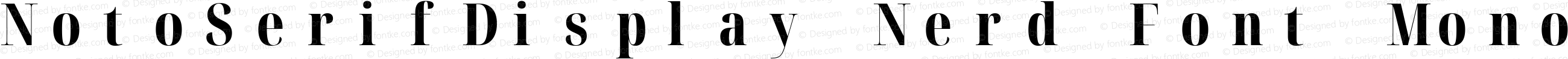 Noto Serif Display ExtraCondensed ExtraBold Nerd Font Complete Mono