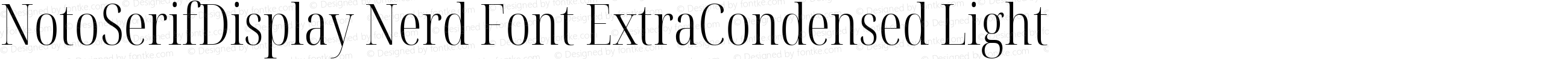 NotoSerifDisplay Nerd Font ExtraCondensed Light