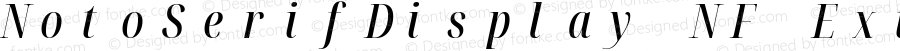 Noto Serif Display ExtraCondensed Medium Italic Nerd Font Complete Mono Windows Compatible