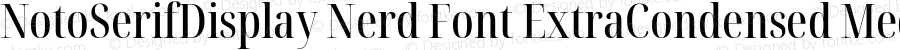 Noto Serif Display ExtraCondensed Medium Nerd Font Complete