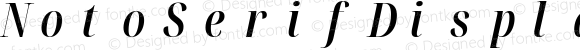 Noto Serif Display ExtraCondensed SemiBold Italic Nerd Font Complete Mono