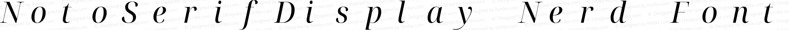 NotoSerifDisplay Nerd Font Mono Italic