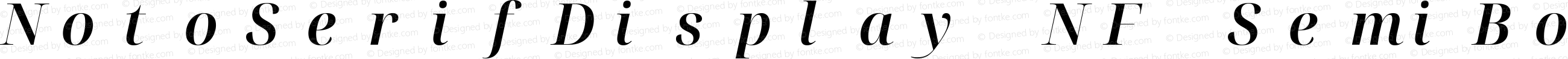 NotoSerifDisplay NF SemiBold Italic