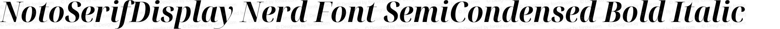 NotoSerifDisplay Nerd Font SemiCondensed Bold Italic