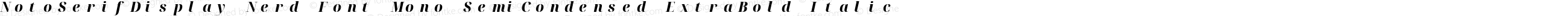 NotoSerifDisplay Nerd Font Mono SemiCondensed ExtraBold Italic