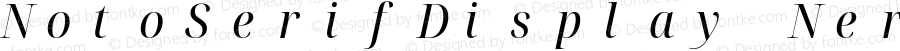 Noto Serif Display SemiCondensed Italic Nerd Font Complete Mono