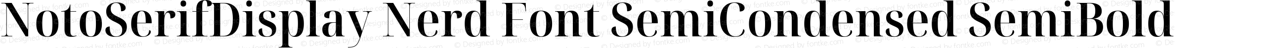 NotoSerifDisplay Nerd Font SemiCondensed SemiBold