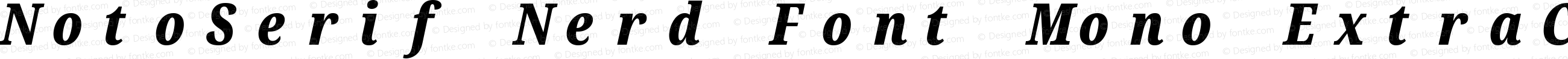 NotoSerif Nerd Font Mono ExtraCondensed Black Italic