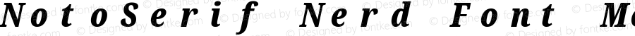 Noto Serif ExtraCondensed Black Italic Nerd Font Complete Mono