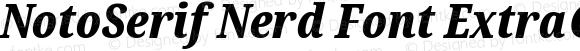 NotoSerif Nerd Font ExtraCondensed Black Italic