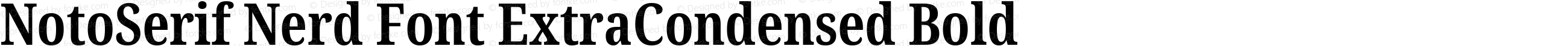 NotoSerif Nerd Font ExtraCondensed Bold