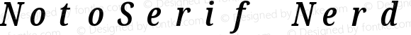 Noto Serif ExtraCondensed SemiBold Italic Nerd Font Complete Mono