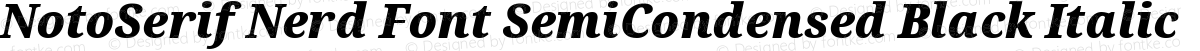 NotoSerif Nerd Font SemiCondensed Black Italic